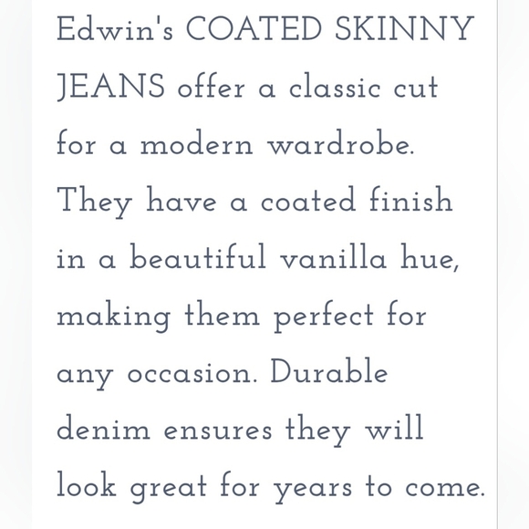 Edwin Pixie Mid-Rise Cropped Skinny Jeans- In Vanilla - Picture 12 of 13